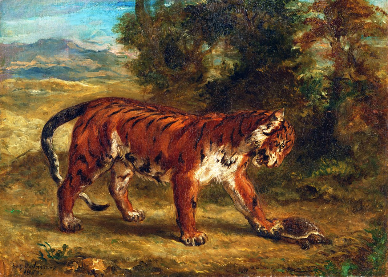 Tiger with Tortoise, 1862